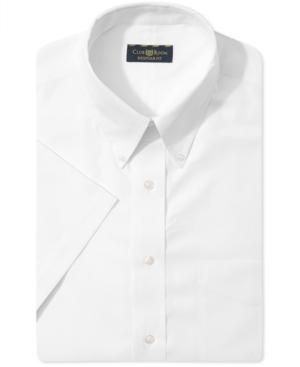 Club Room Men's Classic-fit Wrinkle-resistant Striped Cotton Short-sleeve Dress Shirt, Only At Macy's