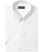 Club Room Men's Classic-fit Wrinkle-resistant Striped Cotton Short-sleeve Dress Shirt, Only At Macy's