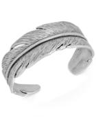 Lucky Brand Silver-tone Feather Cuff Bracelet