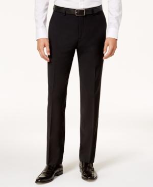 Bar Iii Men's Slim-fit Active Stretch Solid Black Suit Pants, Created For Macy's