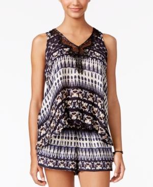Jessica Simpson Printed Split-back Top