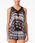 Jessica Simpson Printed Split-back Top