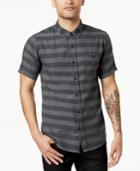 Ezekiel Men's Black Rock Striped Button-up Shirt
