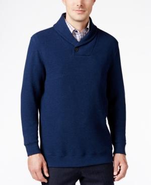 Tasso Elba Men's Textured Shawl-collar Pullover, Only At Macy's
