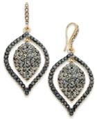 Inc International Concepts Gold-tone Hematite-look Pave Teardrop Drop Earrings, Only At Macy's