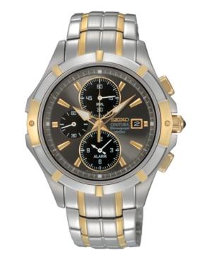 Seiko Watch, Men's Chronograph Coutura Two Tone Stainless Steel Bracelet 40mm Snae56