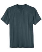 Inc International Concepts Split Neck Slub Cotton T-shirt, Only At Macy's