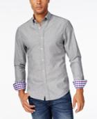 Park West Men's Contrast-cuff Long-sleeve Shirt, Only At Macy's