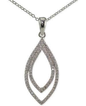 Giani Bernini Sterling Silver Pave Pendant Necklace, Only At Macy's