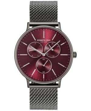 Kenneth Cole Men's Gunmetal-tone Stainless Steel Mesh Bracelet Watch 46mm Kc14946012