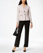 Le Suit Textured Two-button Pantsuit