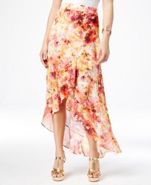 Thalia Sodi Printed Ruffled Maxi Skirt, Only At Macy's