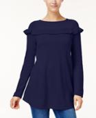 Style & Co Ruffled Sweater Tunic, Created For Macy's