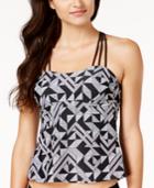 Hula Honey Maze Muse Halter Tankini Top Women's Swimsuit