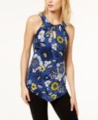 I.n.c. Printed Keyhole Halter Top, Created For Macy's