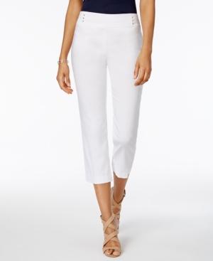 Jm Collection Embellished Pull-on Capri Pants, Created For Macy's
