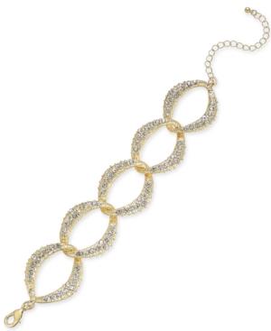 Inc International Concepts Gold-tone Pave Open Link Bracelet, Only At Macy's