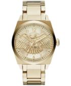 Ax Armani Exchange Men's Gold-tone Stainless Steel Bracelet Watch 42mm Ax2309