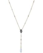 Kate Spade New York Gold-tone Crystal And Imitation Pearl Lariat Necklace