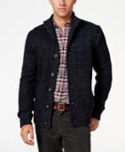 Weatherproof Vintage Men's Big And Tall Shawl-collar Waffle-knit Cardigan, Only At Macy's