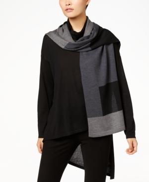 Eileen Fisher Colorblocked Wool Scarf
