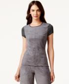 Vince Camuto Short-sleeve Faux-suede Top