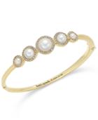 Kate Spade New York Gold-tone Imitation Pearl Bangle Bracelet