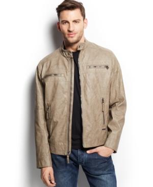 Calvin Klein Quilted Faux-leather Moto Jacket