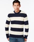 Tommy Hilfiger Mikey Cable-knit Rugby-stripe Sweater