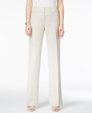 Alfani Linen Wide-leg Trousers, Created For Macy's