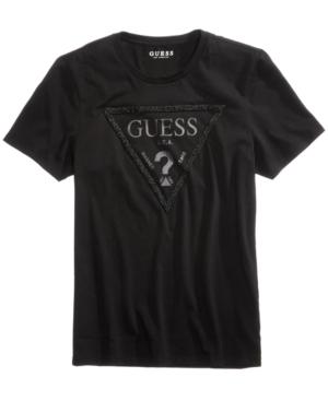 Guess Men's Beaded Graphic-print Logo T-shirt