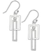 Giani Bernini Interlocking Rectangle Drop Earrings In Sterling Silver, Created For Macy's