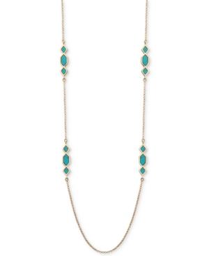 Ivanka Trump Gold-tone Blue Stone Strand Necklace
