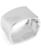 Robert Lee Morris Soho Bracelet, Silver-tone Sculptural Square Hinged Bangle Bracelet