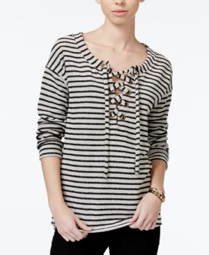 Sanctuary Beacon Striped Lace-up Top