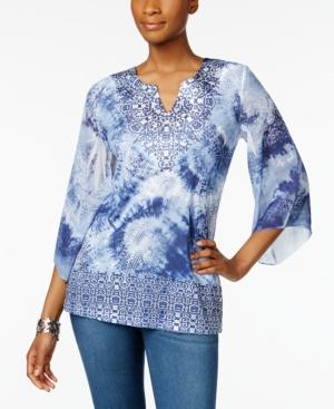 Jm Collection Sublimated-print Tunic, Created For Macy's