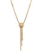 Open Ring 17 Lariat Necklace In 14k Gold