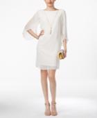 Msk Split Angel-sleeve Necklace Dress
