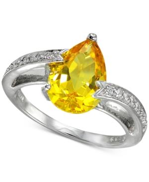 Giani Bernini Cubic Zirconia Teardrop Swirl Ring In Sterling Silver, Created For Macy's