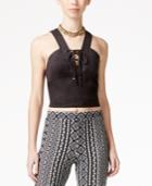 Material Girl Juniors' Lace-up Tank, Only At Macy's