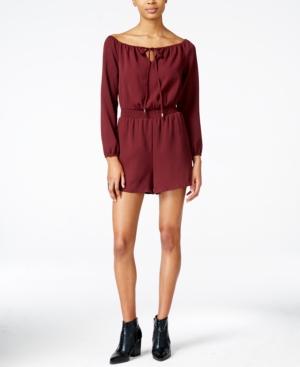 Bar Iii Off-the-shoulder Romper, Only At Macy's