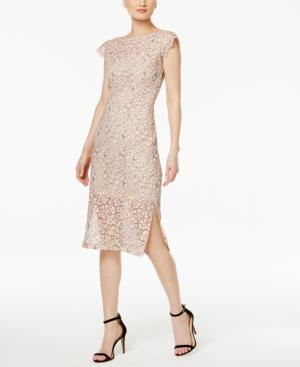 Jessica Simpson Illusion Lace Sheath Dress