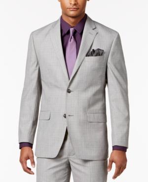 Sean John Men's Classic-fit Black/white Plaid Suit Jacket