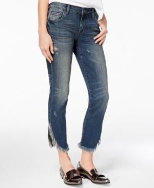 Sts Blue Cotton Frayed Tulip-cuff Jeans