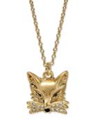 Kate Spade New York Gold-tone Pave Fox Pendant Necklace, 16 + 3 Extender