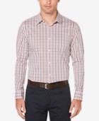 Perry Ellis Men's Tattersall Non-iron Stretch Cotton Shirt