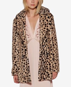 Avec Les Filles Leopard-print Faux-fur Car Coat