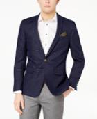 Tallia Orange Men's Modern-fit Navy Metallic-dot Dinner Jacket