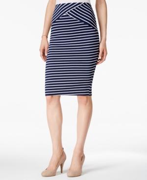 Bcx Juniors' Striped Midi Pencil Skirt