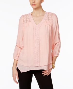 Jpr Lace-trim Layered Blouse